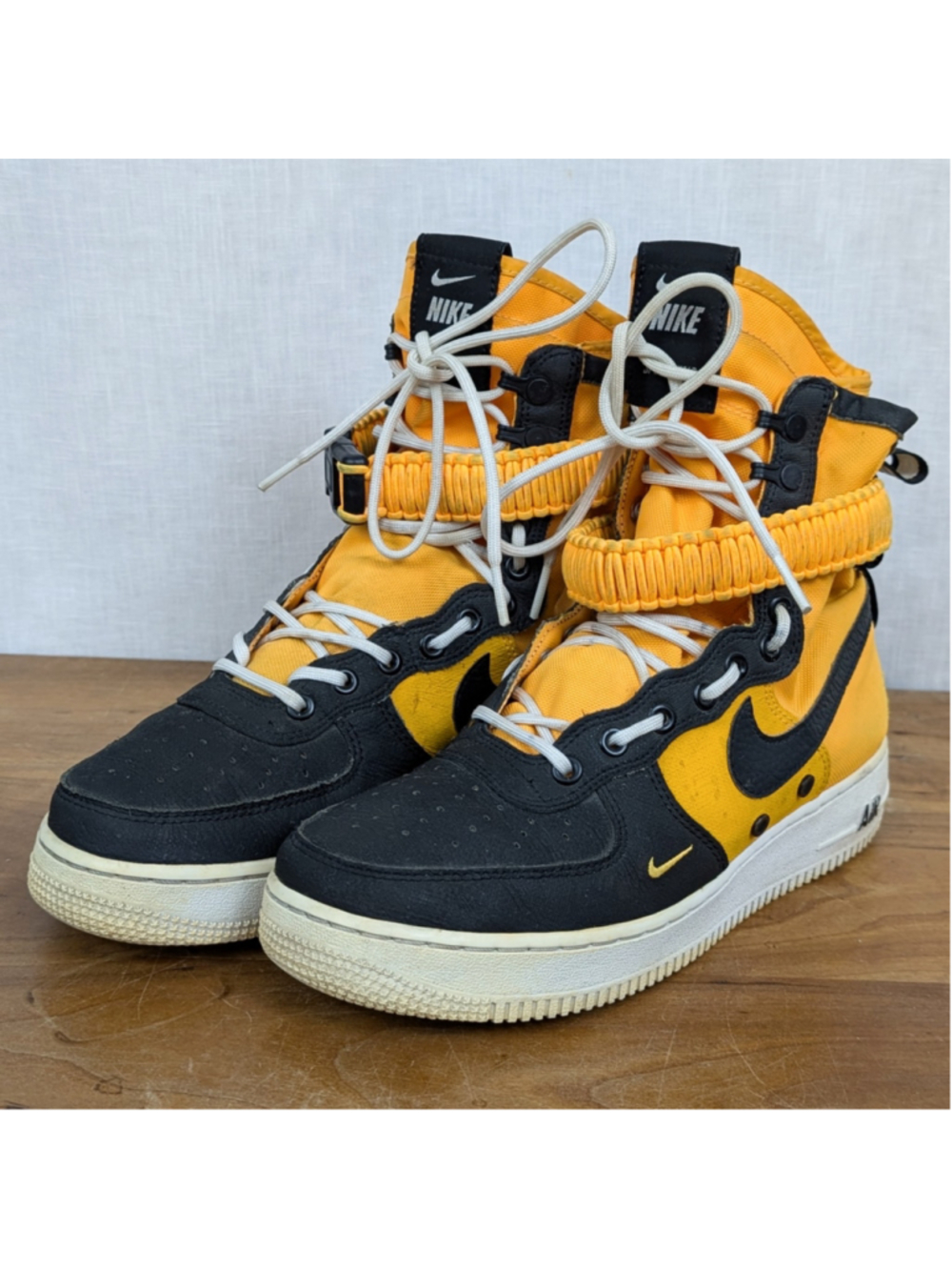 Nike SF Air Force 1 Orange and Black Sneakers US Men's 8